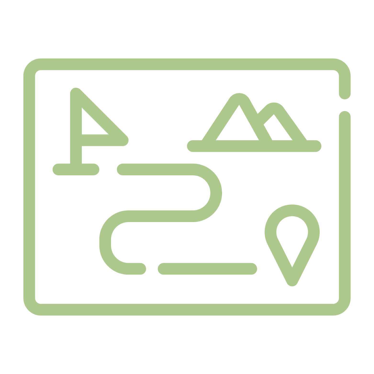 trail guide vector icon